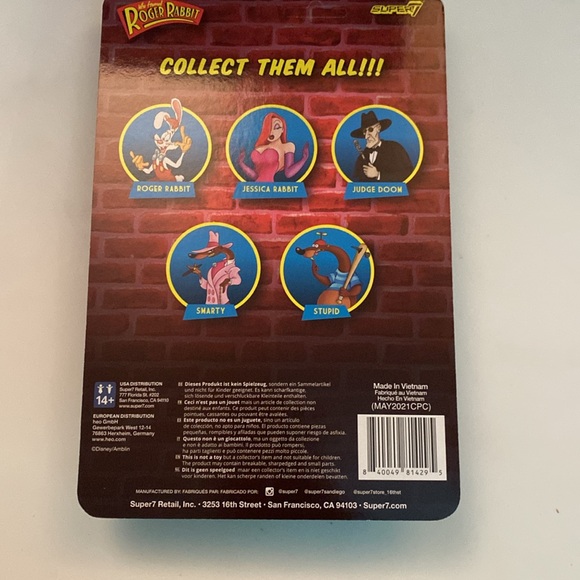 Who Framed Roger Rabbit Stupid Laughing Henchman Toon Patrol Figure Super7 - Picture 2 of 2